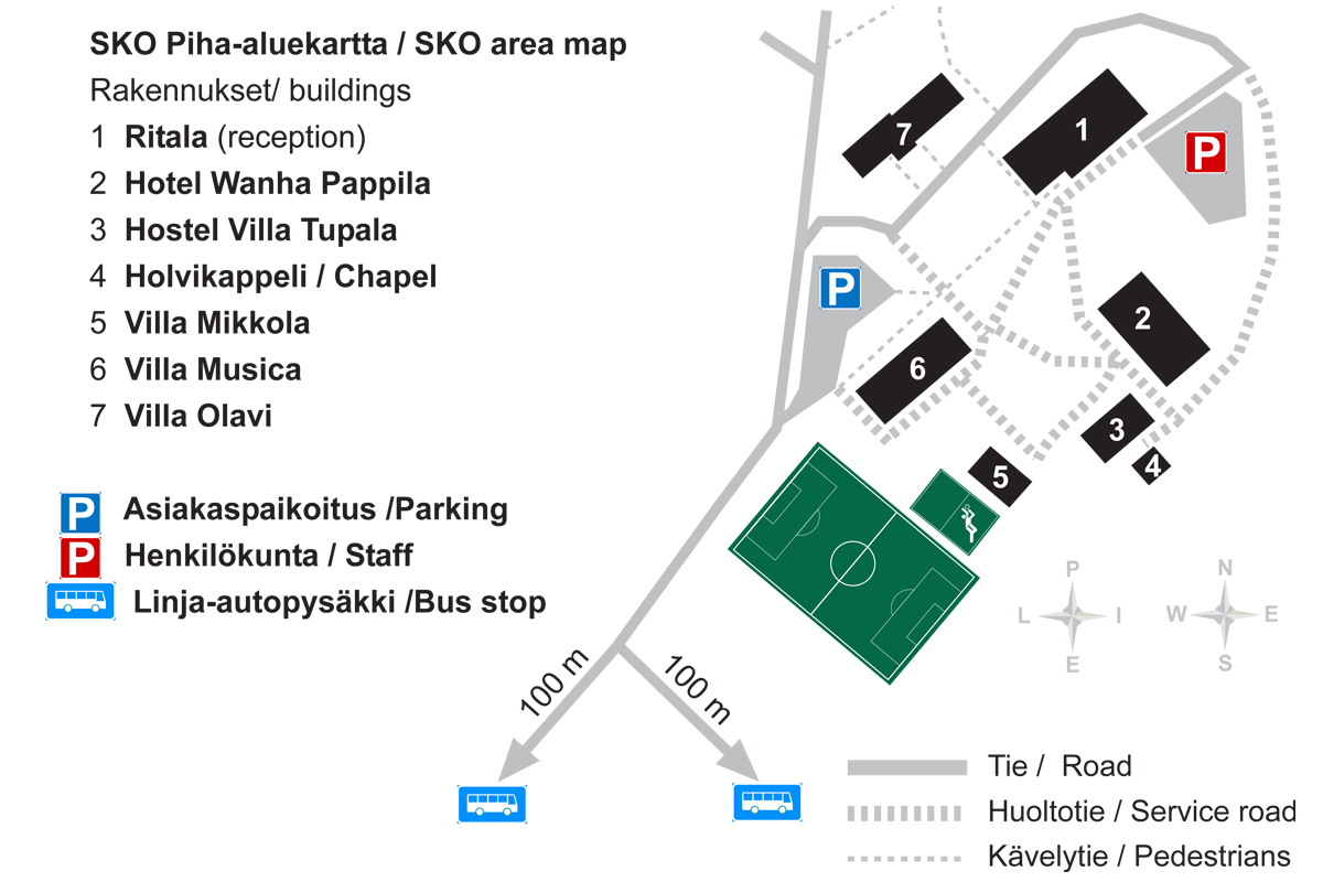 SKO Piha-alue /SKO Area map